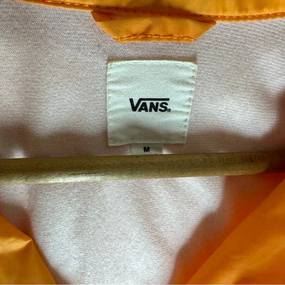 Vans Thanks Coach Jacket Windbreaker Women’s M Yellow Checkerboard Waterproof - Picture 5 of 7